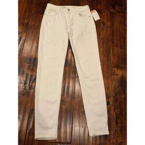 Pilcro and the Letterpress White Distressed "High-Rise Skinny” Jeans, Size 26